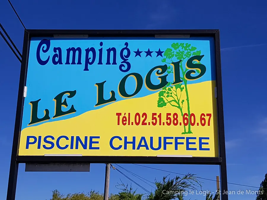 Panneau du camping Le Logis, piscine chauffée